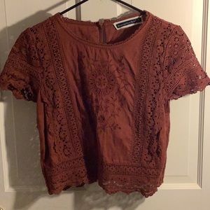 Abercrombie embroidered back top